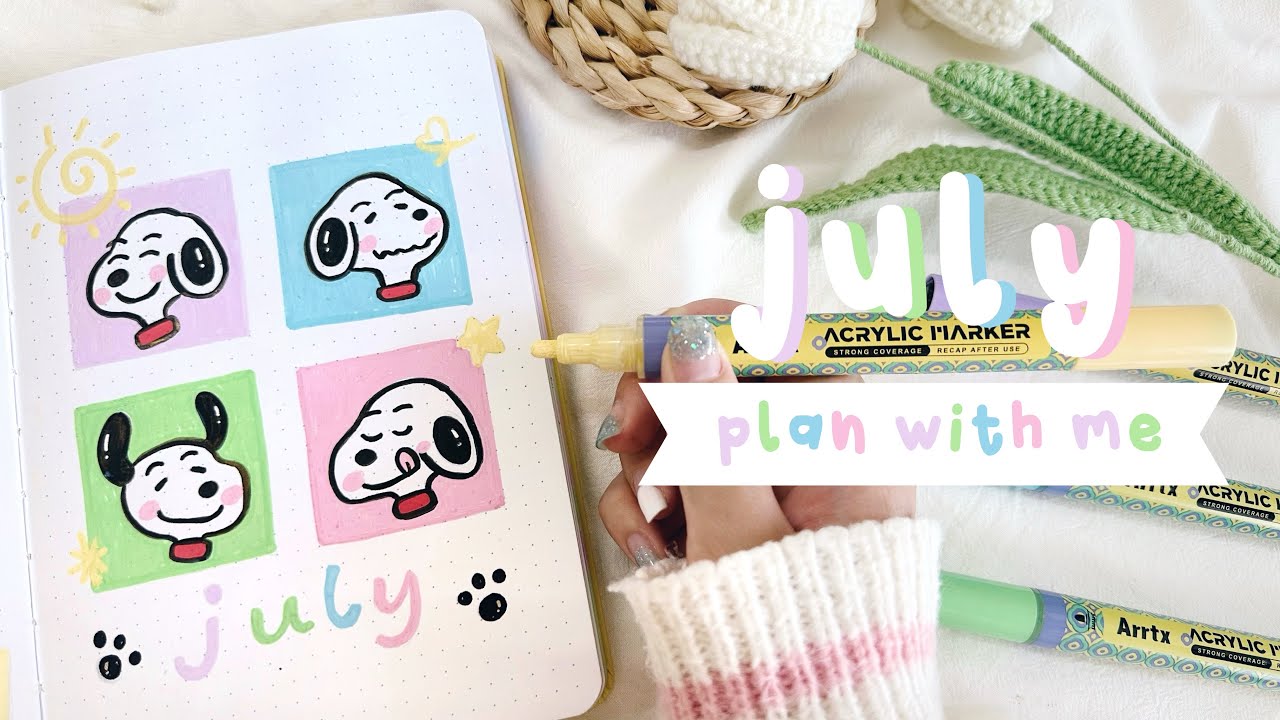 🌈 plan with me // july 2025 bullet journal setup ft. arrtx