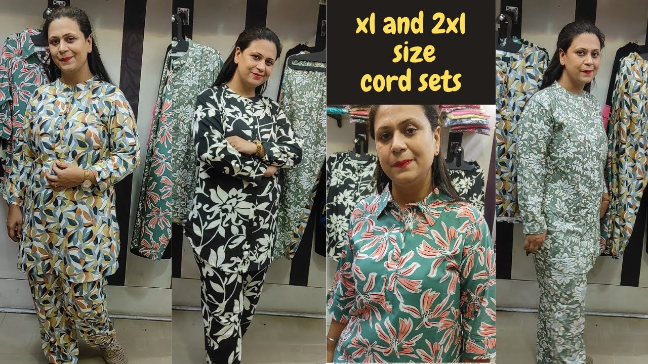 Daily wear comfortable cord sets haul for xl and 2xl size woman  in rayon fabric for summers/ ladies