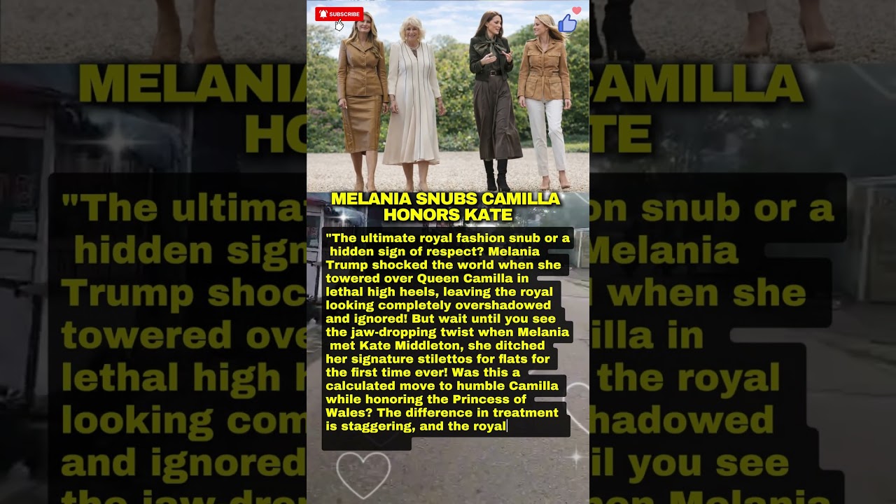 The shocking reason Melania Trump ditched heels for Kate Middleton 