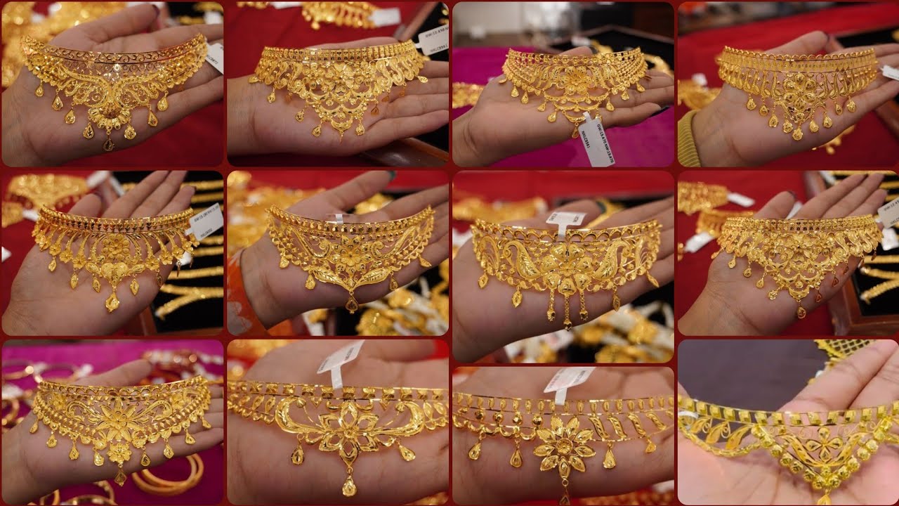Letest gold choker necklace design#chokernecklace #necklace #sonekehar #goldjewellery #viralvideo