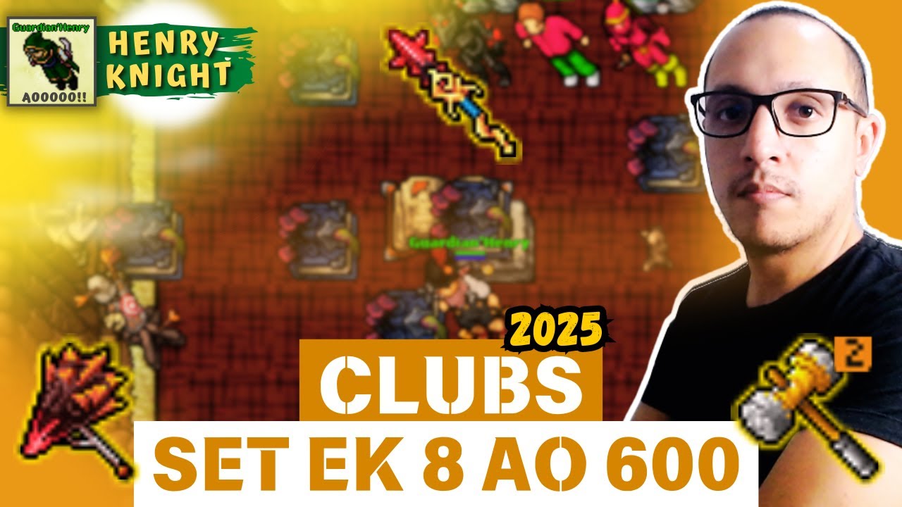 Tibia: Melhores CLUBS do Level 8 ao 600+ (Atualizado 2025) – Guia SET EK Completo!
