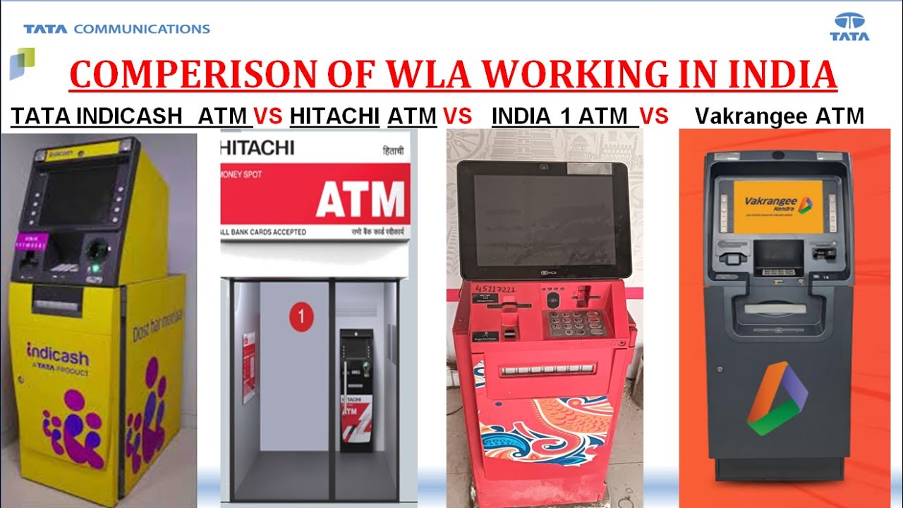 COMPARISON OF TATA INDICASH ATM Vs HITACHI Vs INDIA 1 VS VAKRANGEE,एटीएम प्लान की तुलना