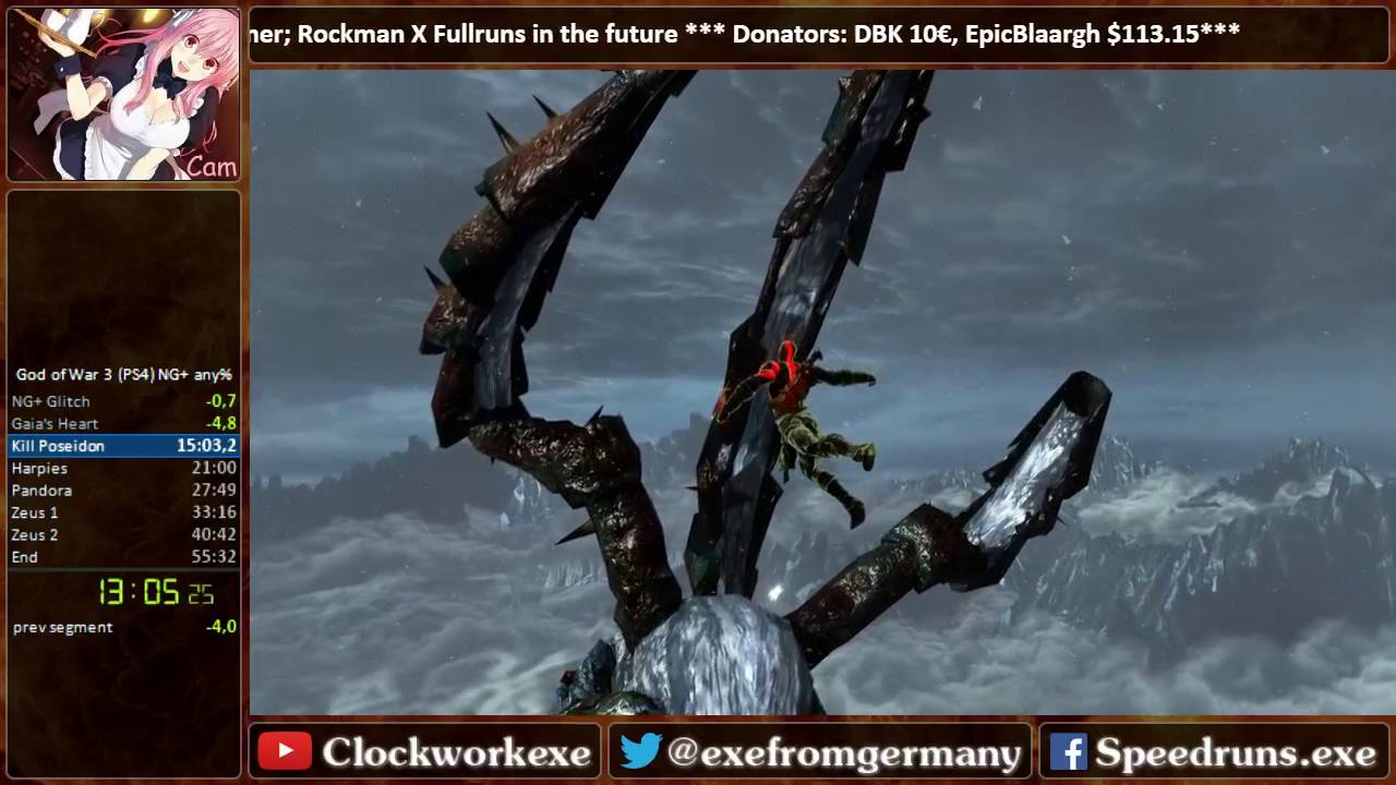 God of War 3 Remastered any% NG+ Speedrun former World Record [