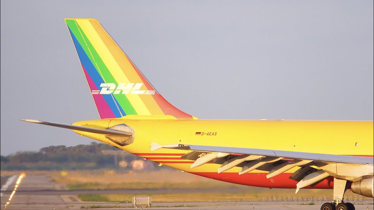[4K] DHL A300-622RF Pride Rainbow Livery @Barcelona-El Prat
