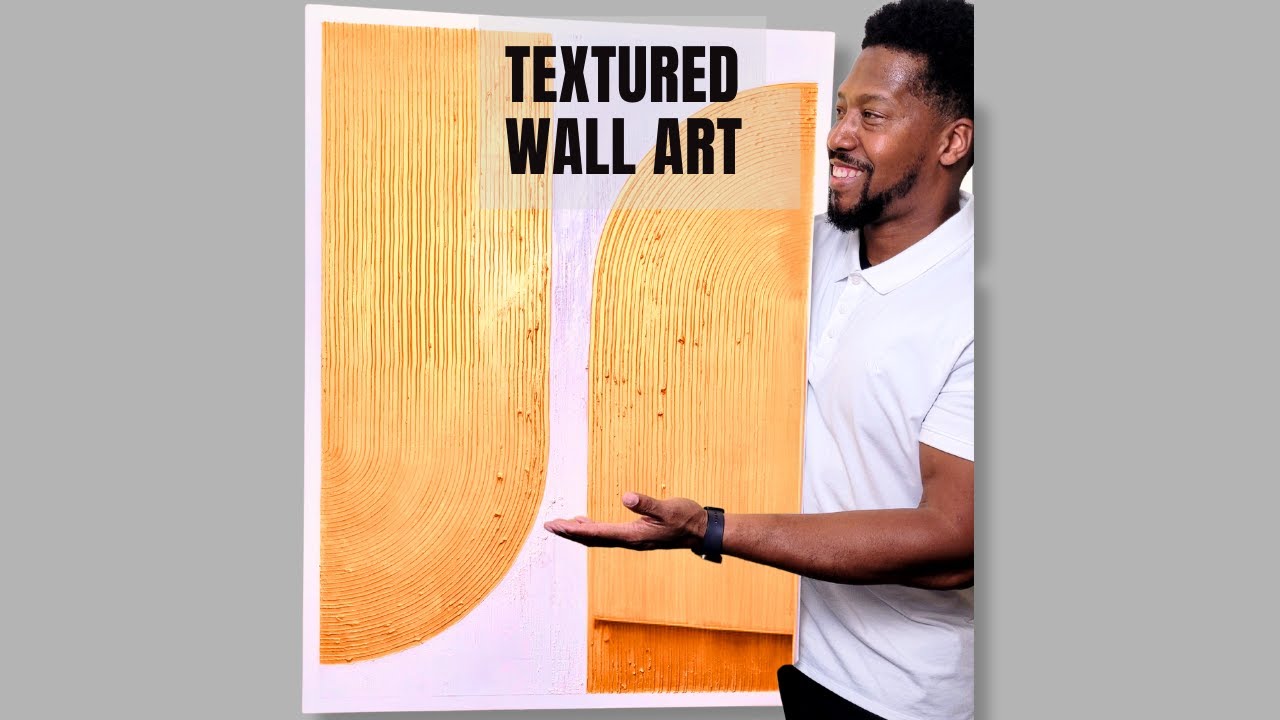 DIY Textured Gold Wall Art Tutorial | Modeling Paste Canvas Process