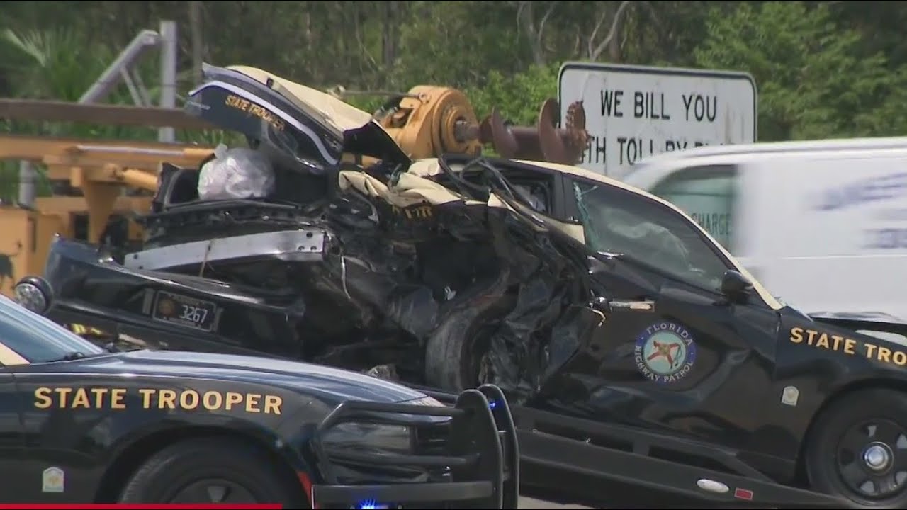 Driver with suspended license slams into FHP car: 2 troopers injured
