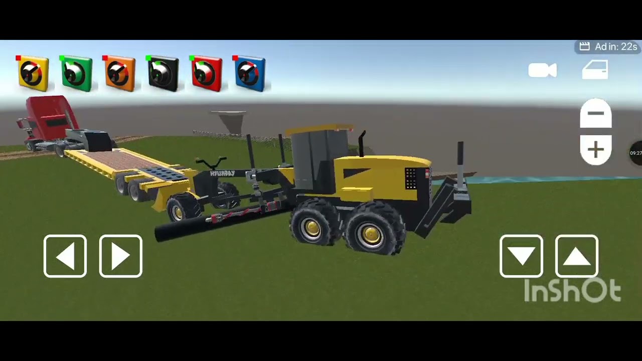 Transportando motoniveladora Hyundai 