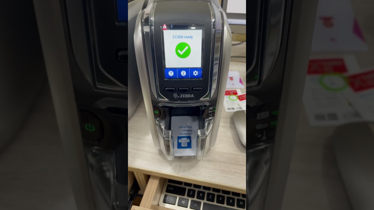 Zebra zc300 test print #pvcprinter #idcardprint #rfidprint #zebra #printer