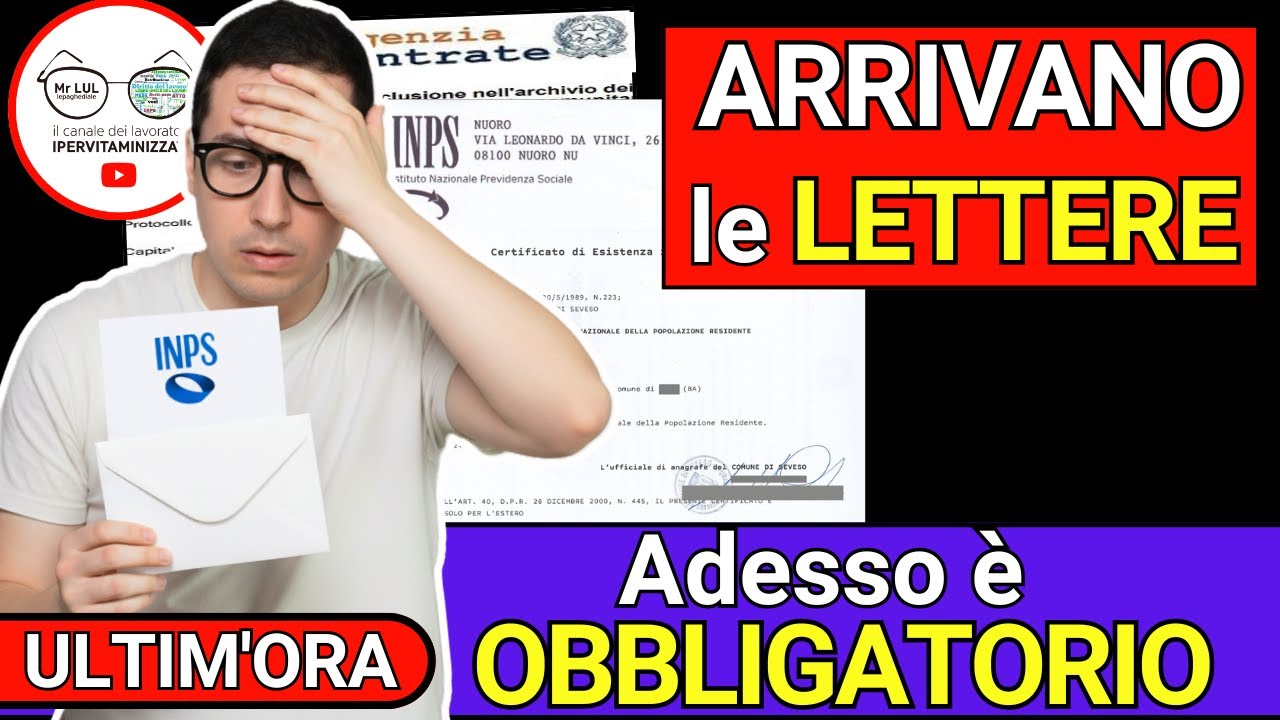 ULTIM'ORA INPS ARRIVANO LETTERE ➜ NOVIT&agrave; OBBLIGO 17 SETTEMBRE per PENSIONI ADI AUU BONUS DISOCCUPATI