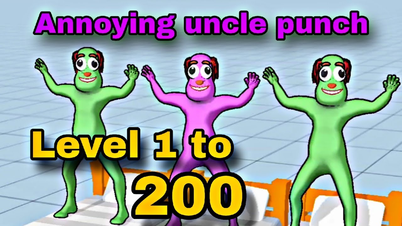 Annoying uncle punch game 👊- Level 001 to 200 #funnygame 😂