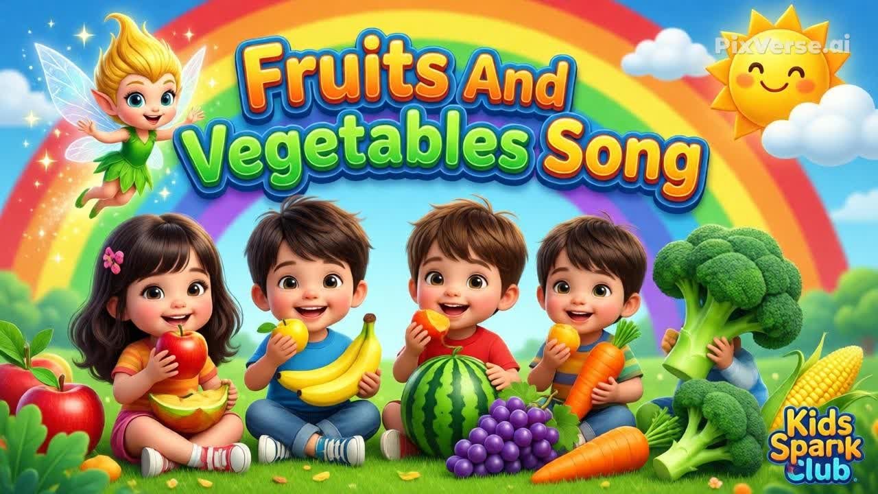 🍎🥕Fruits and Vegetables Song for Kids 🍎🥕 | Healthy Food Song