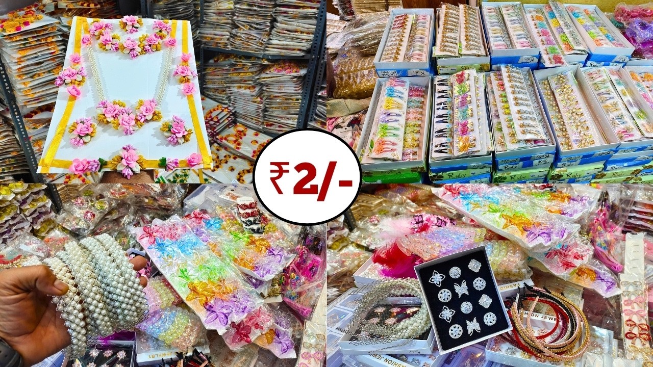 Hair Accessories ₹2/- Princes Crown Hair Bands Clutcher Rubber Band Clips Hyderabad