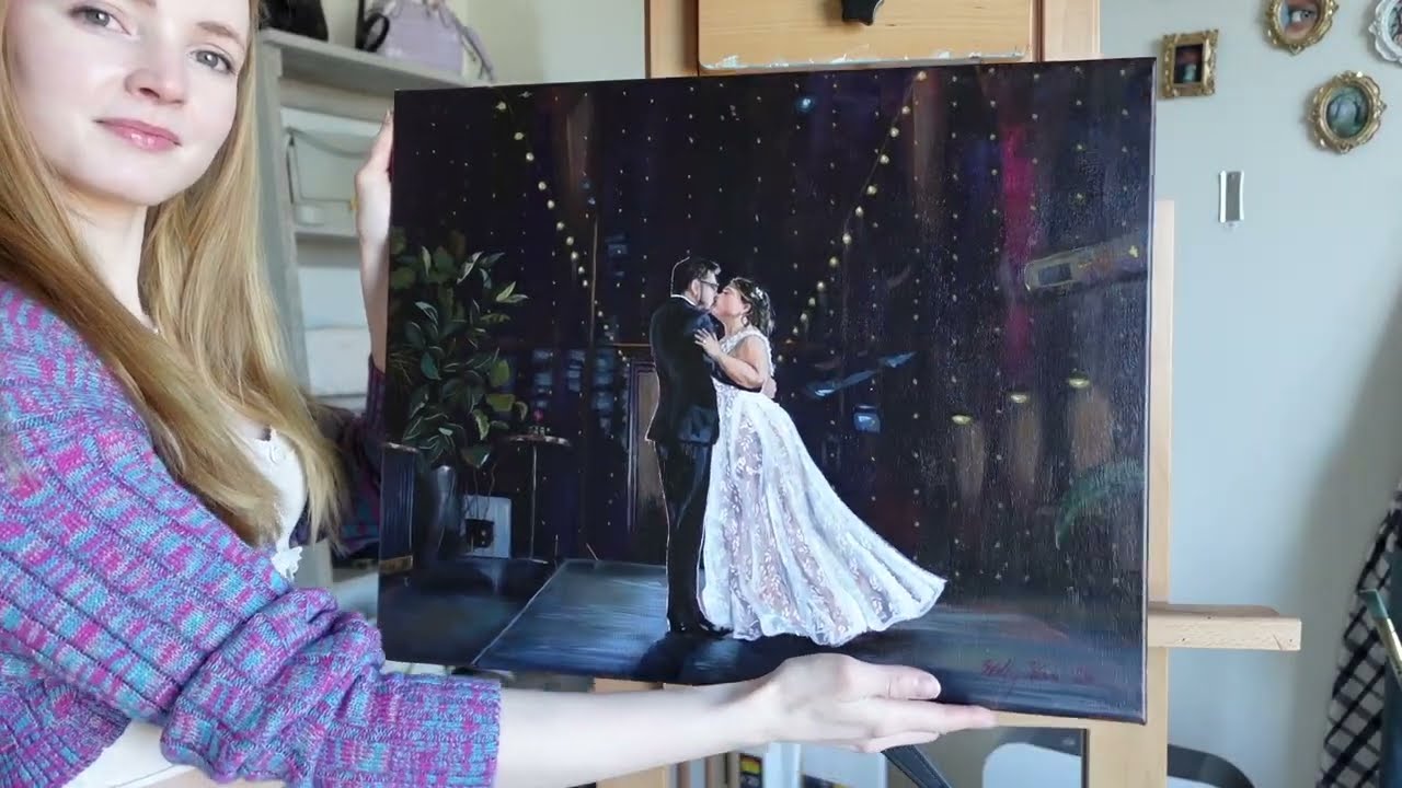 Swapping Oils for Acrylics: Wedding Painting Challenge! Aspiring Live Wedding Painter