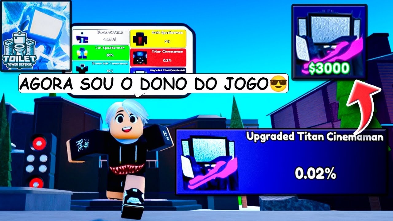 Sou o Novo Dono do Jogo Agora Que Tenho a Melhor Unidade do Toilet Tower Defense - Roblox