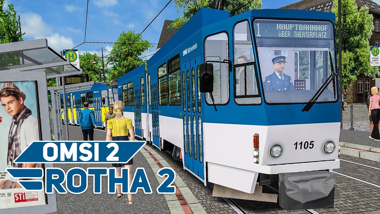 OMSI 2 Rotha #2: Mit der Straßenbahn Tatra KT4D auf der Linie 2! | Bus-Simulator