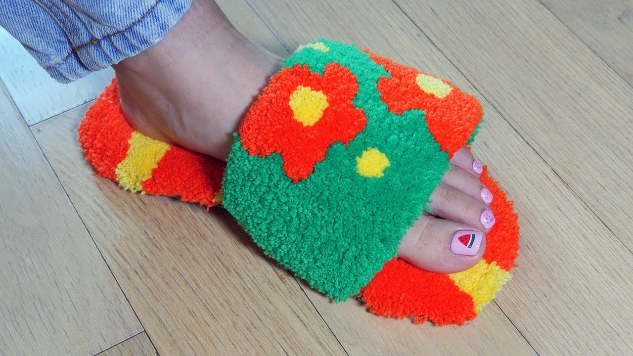 I Made a Rug Slipper😍