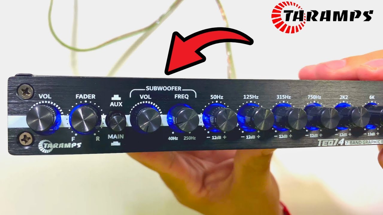 Equalizador gráfico estéreo de 7 bandas TEQ 7.4 é um projetado para aprimorar seu SOM