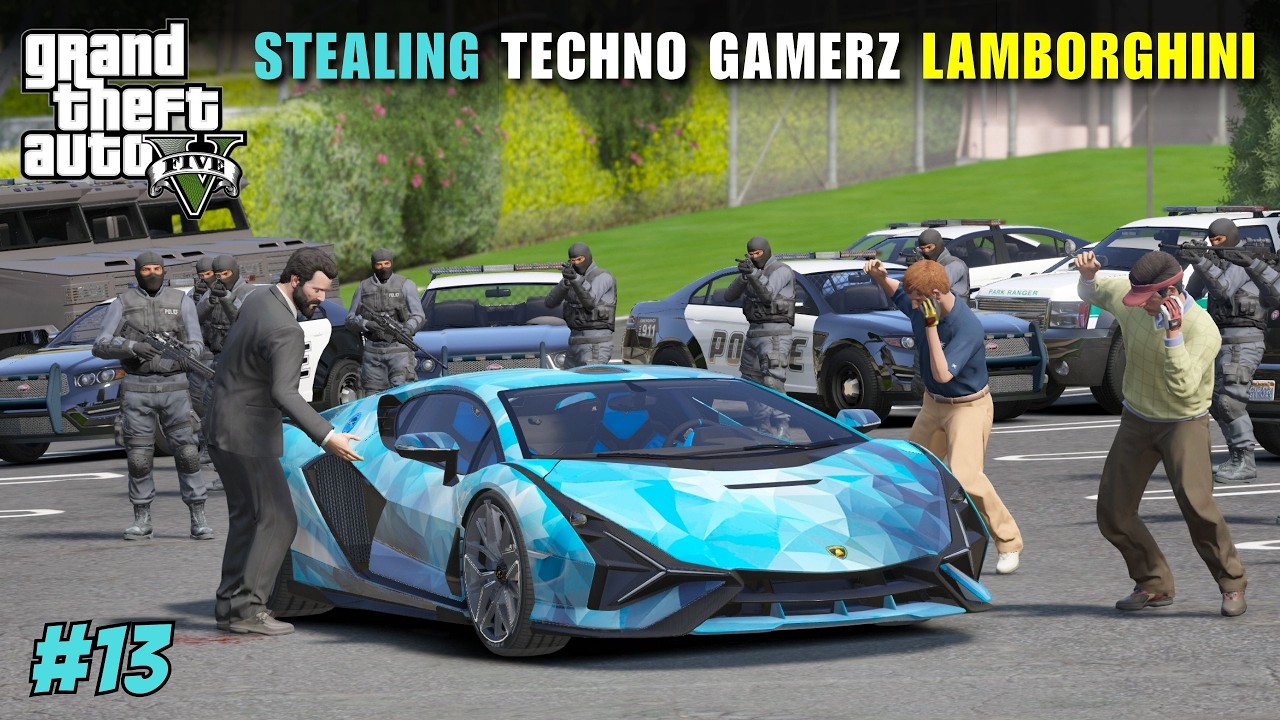 STEALING TECHNO GAMERZ LAMBORGHINI SIAN | GTA V GAMEPLAY PART-13