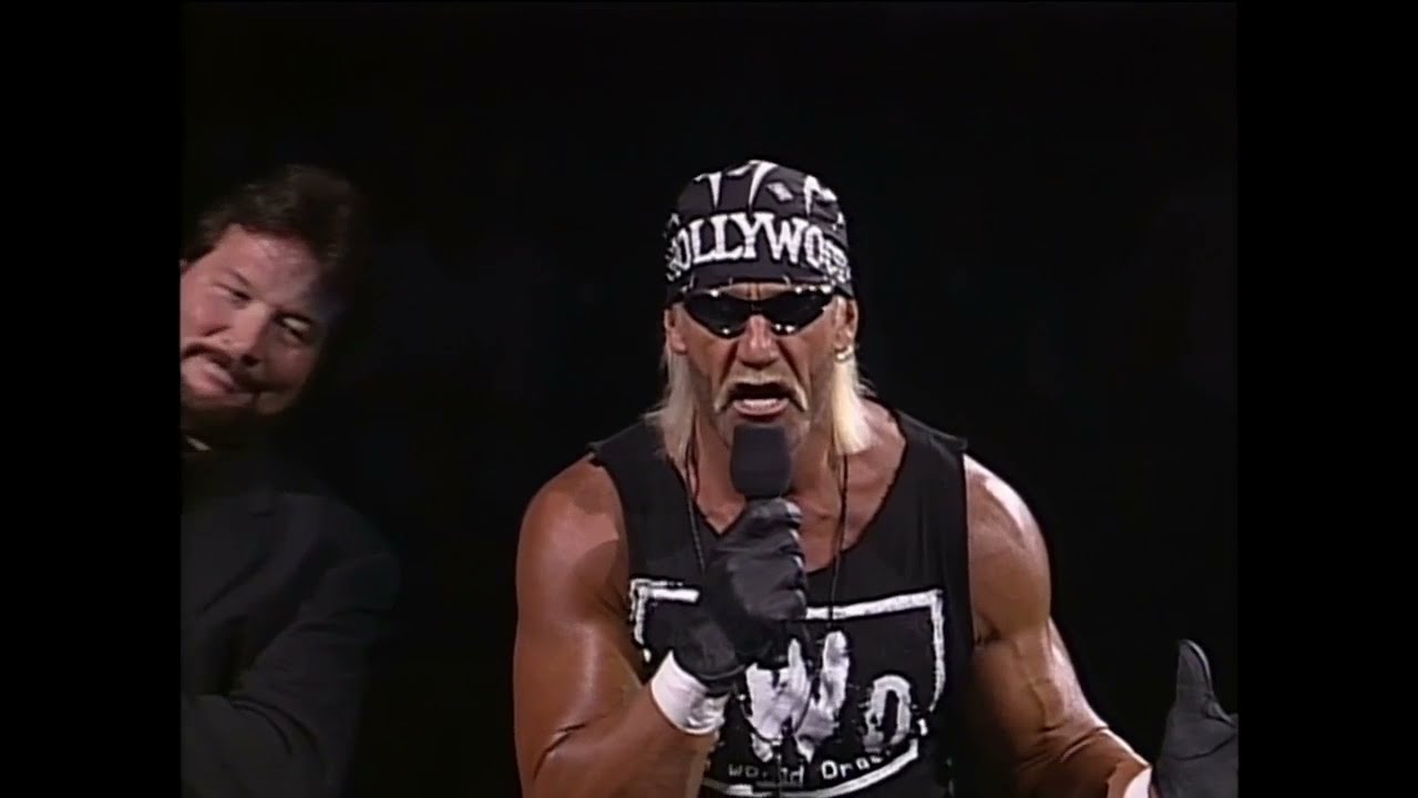 Hollywood Hogan & Ted DiBiase close out Nitro. Hogan gloats and taunts Macho Man & Piper! (WCW)