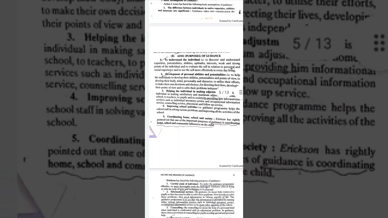 Meaning objectives of guidance and need of guidance notes