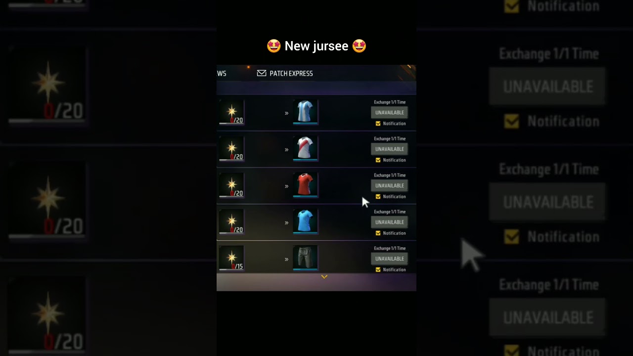 free fire new jersey event 🤗😍 #freefire #shortvideo #jersey