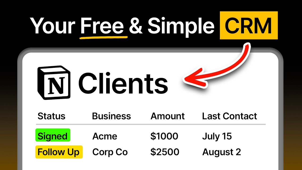 Your NEW Notion CRM | Full Notion Build Tutorial (Organize Clients & Leads)