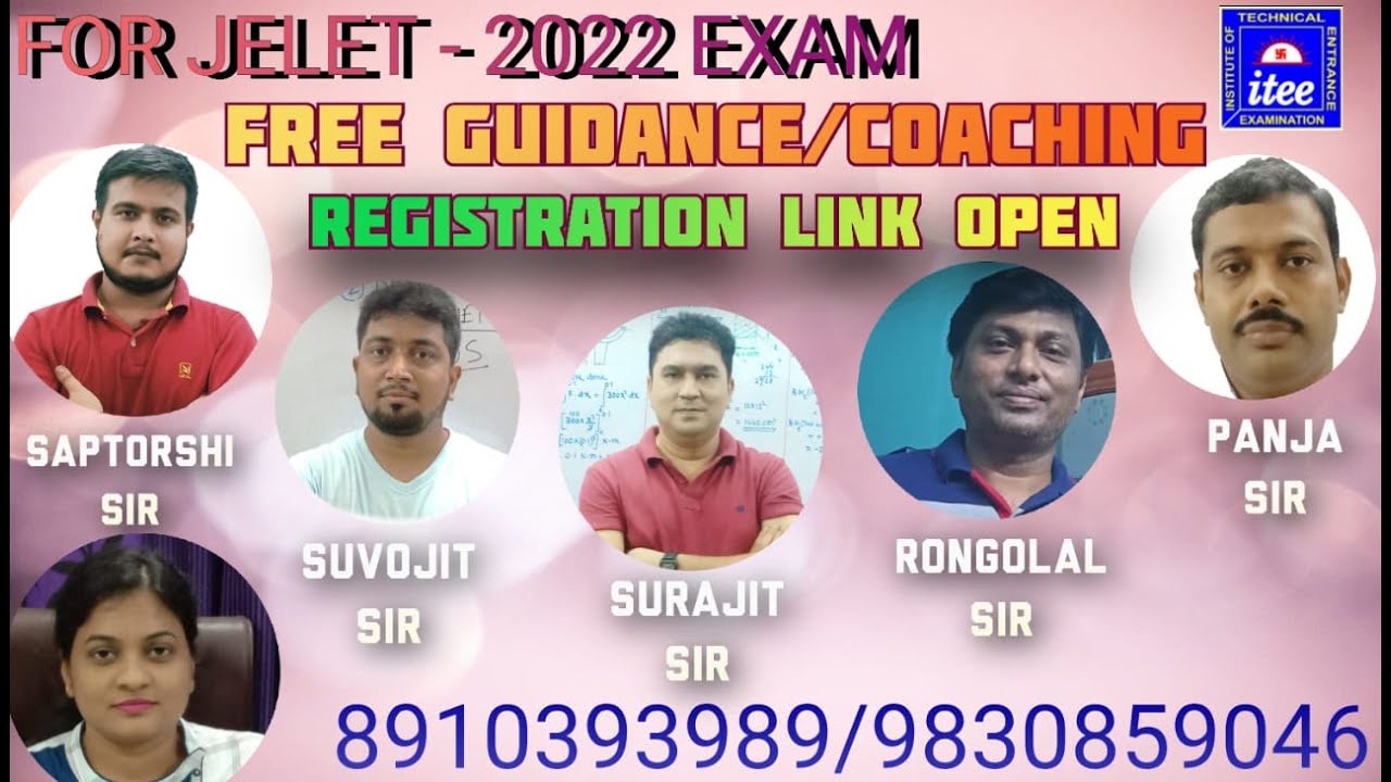Registration Link Open Apply Now - FREE GUIDANCE FOR JELET-2022 EXAM