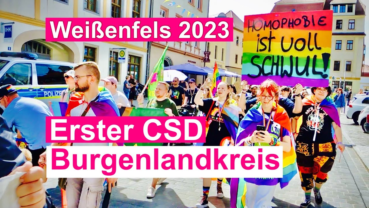 Erster CSD in Weißenfels im Burgenlandkreis | Demozug verspätet sich