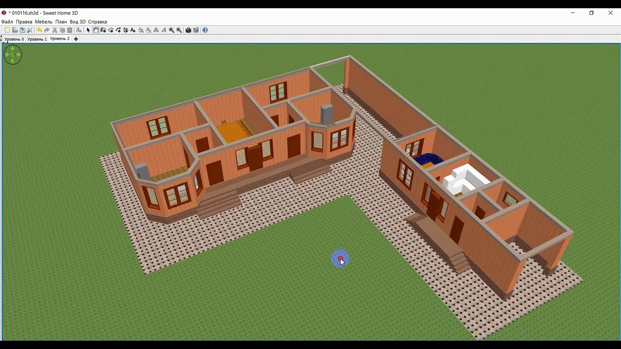 Uy proekti 3D holatda/Уй чизмаси