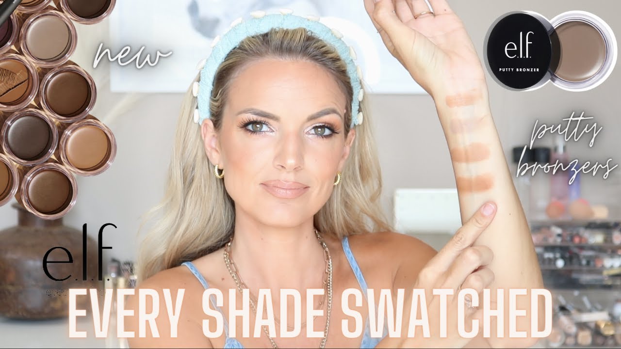 NEW ELF PUTTY BRONZERS // SWATCHING EVERY SHADE