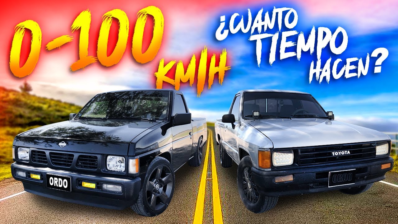 ACELERACION de 0 a 100 km/h en NISSAN D21 y TOYOTA 88 Mini Truck | OrdoTunes
