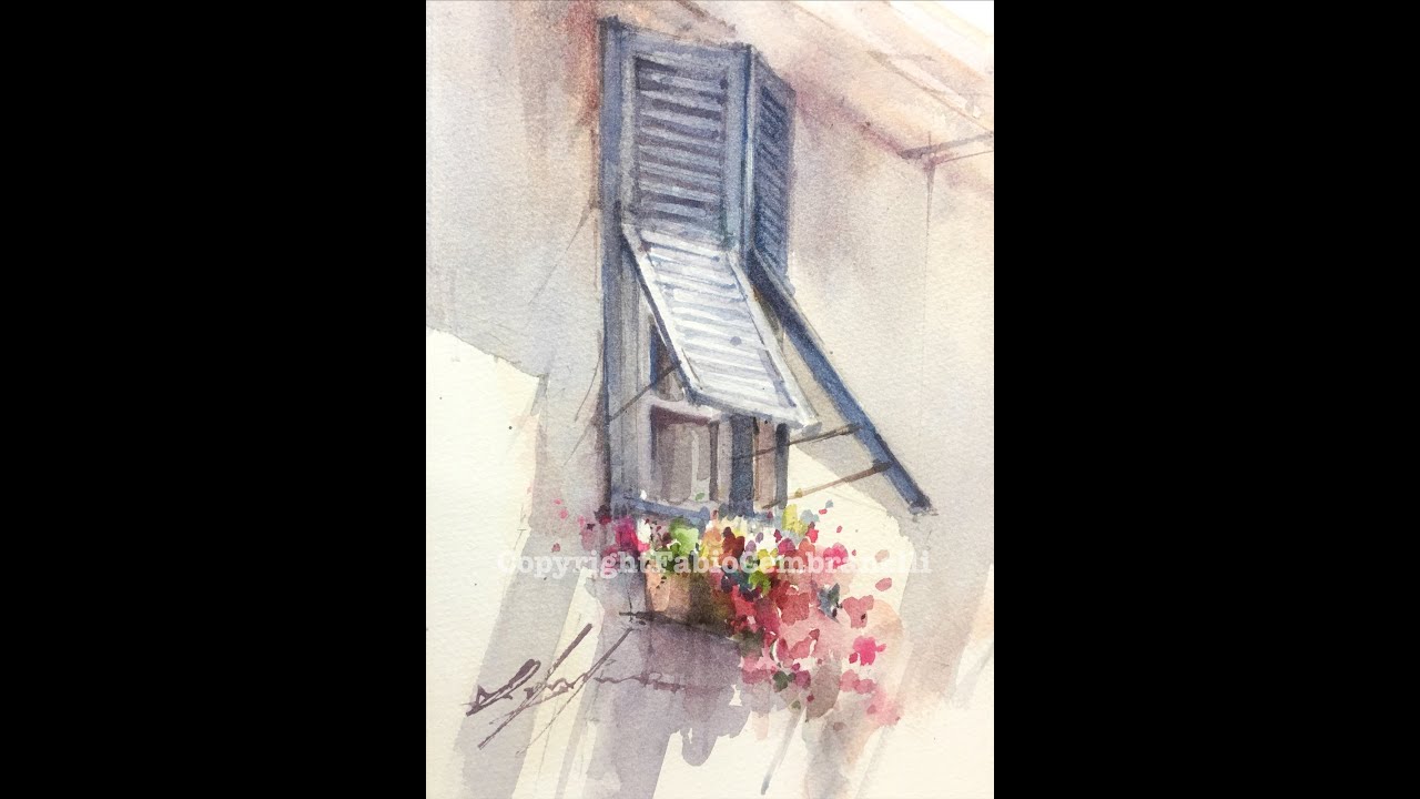 Lucca Window - Watercolor/Aquarela - Demo