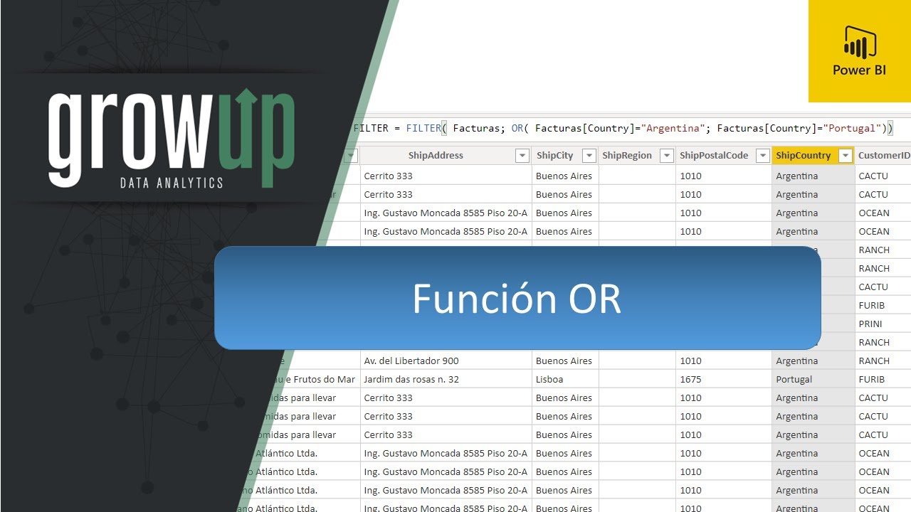 Función OR en Power BI (Función O)