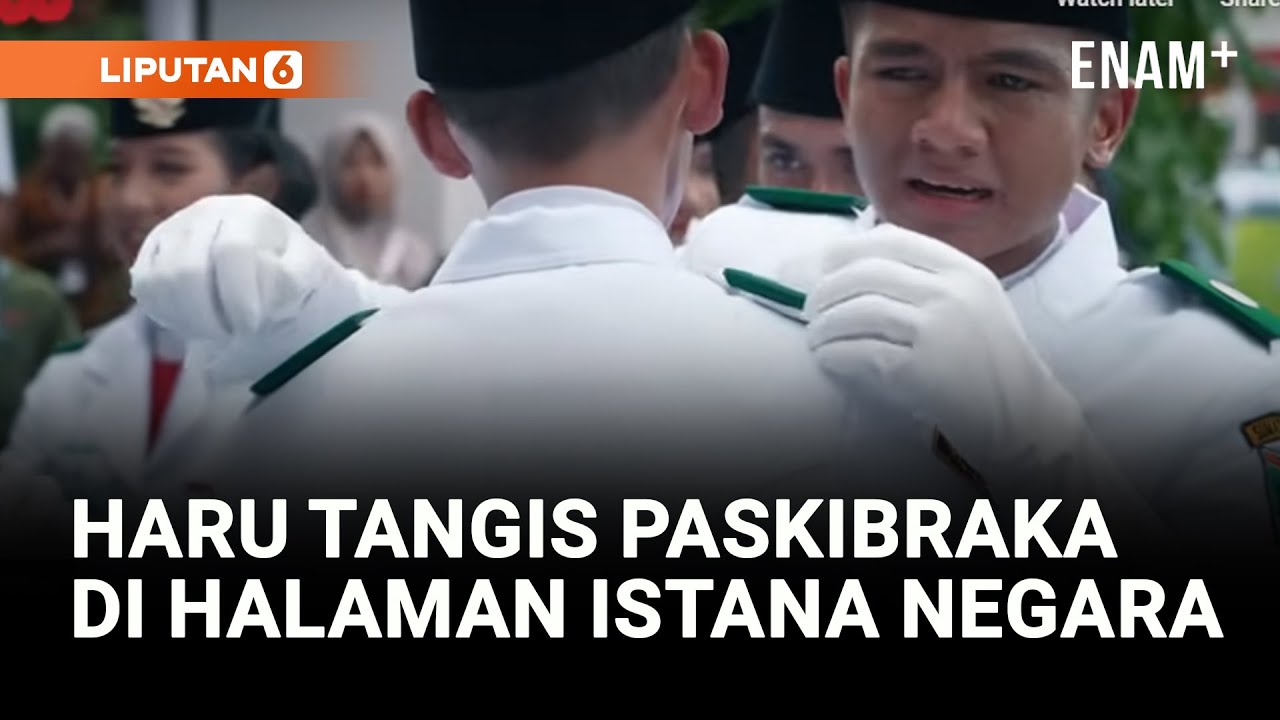 Paskibraka Istana Nangis, Haru Penuh Bangga Berhasil Kibarkan Bendera Merah Putih | Liputan6