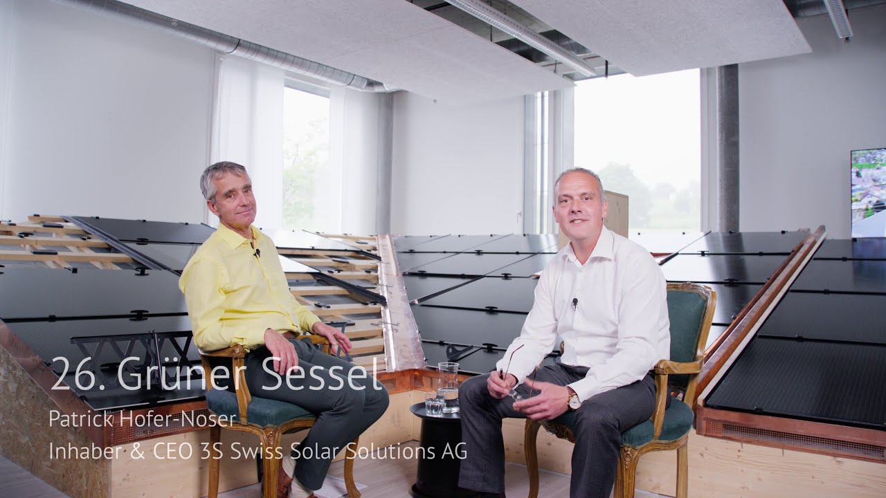 26. Grüner Sessel: Patrick Hofer-Noser, Inhaber und CEO der 3S Swiss Solar Solutions AG