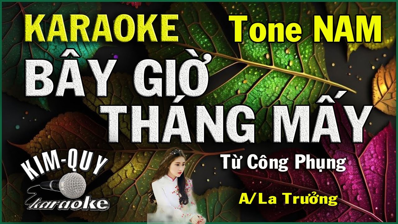 Karaoke B&Acirc;Y GIỜ TH&Aacute;NG MẤY - Bossa Nova - Tone NAM ( A/La Trưởng ) KIM QUY KARAOKE