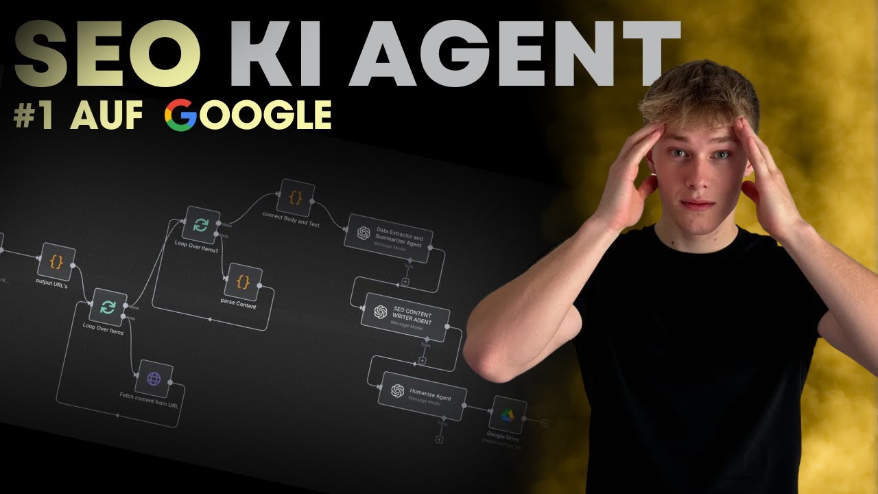 SEO KI-Agent f&uuml;r Platz 1 bei Google: BLOGPOSTS automatisieren mit N8N (2025) | GRATIS TEMPLATE