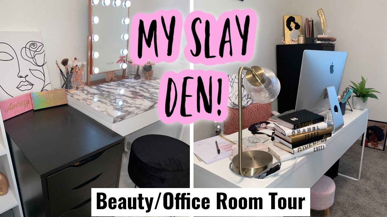 Office and Beauty Room Tour! BUDGET FRIENDLY! - My Slay Den!