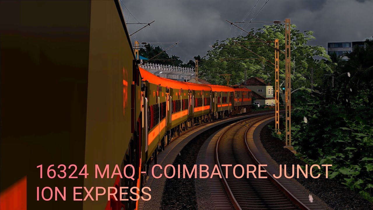 16324 MAQ - COIMBATORE JUNCTION EXPRESS LIVE RAILWORKS.... #railworks​ #live​