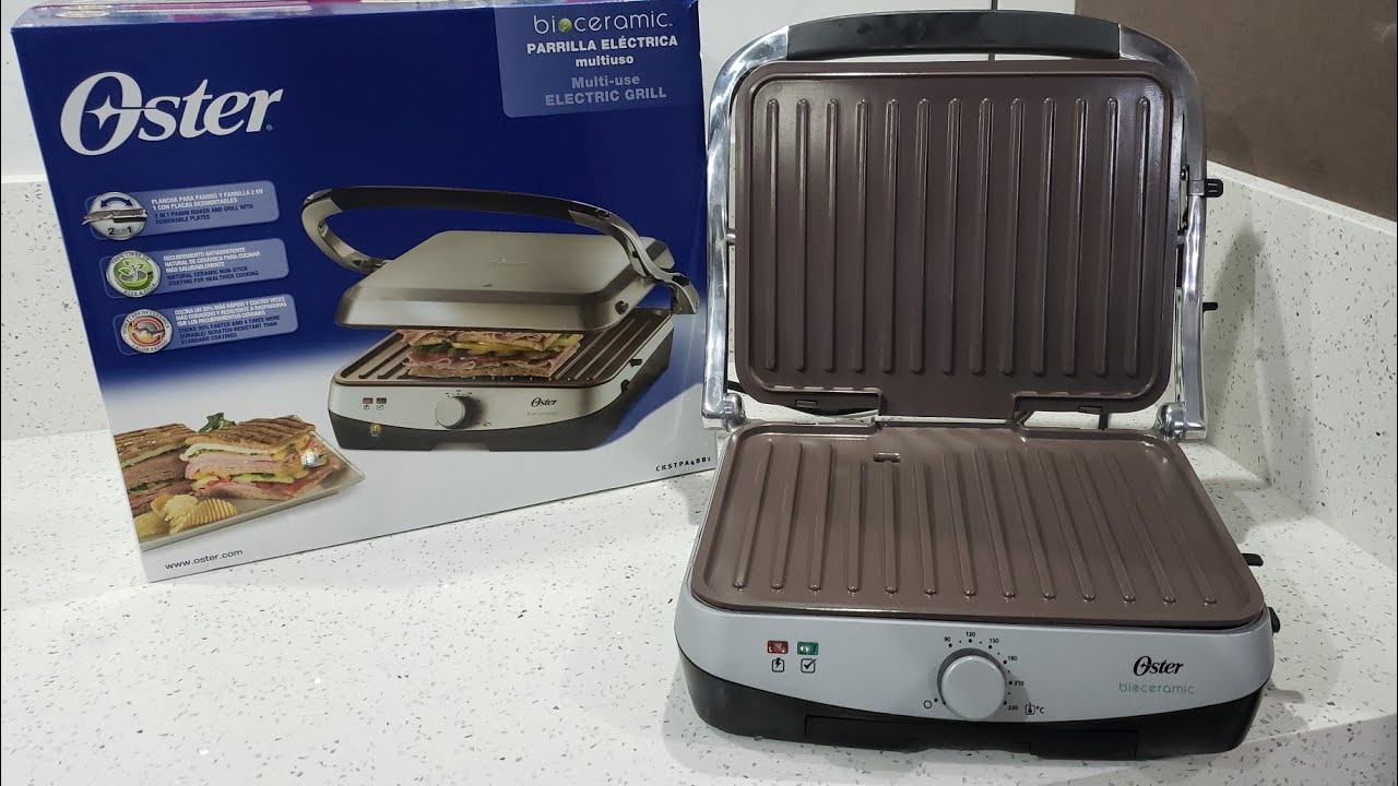 Grill bioceramic oster ( Testes, detalhes do grill e como fazer a limpeza )