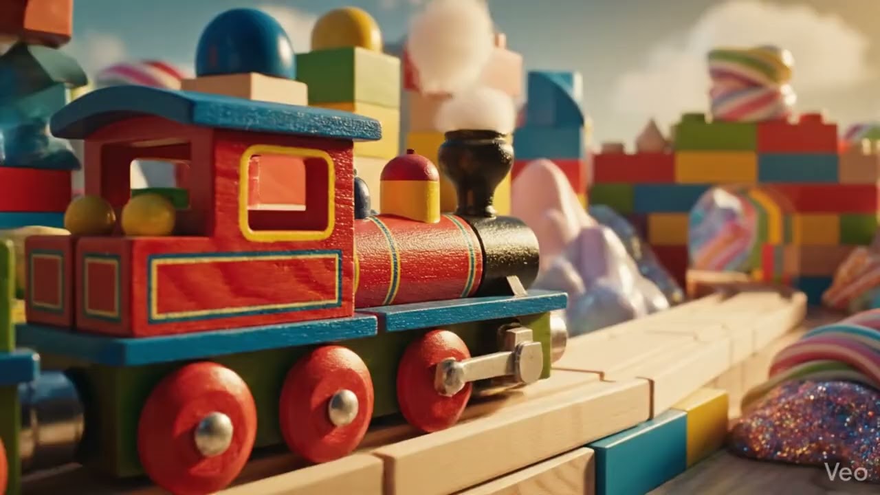 Little Wooden Train Song 🚂 Choo Choo Adventure | Learn Vehicles for Kids