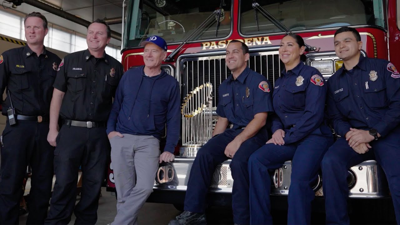 Bryan Cranston Visits Pasadena Fire Dept. Station 37
