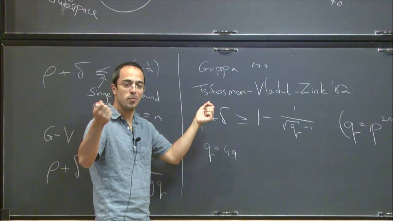 Algebraic geometric codes and their applications - Gil Cohen