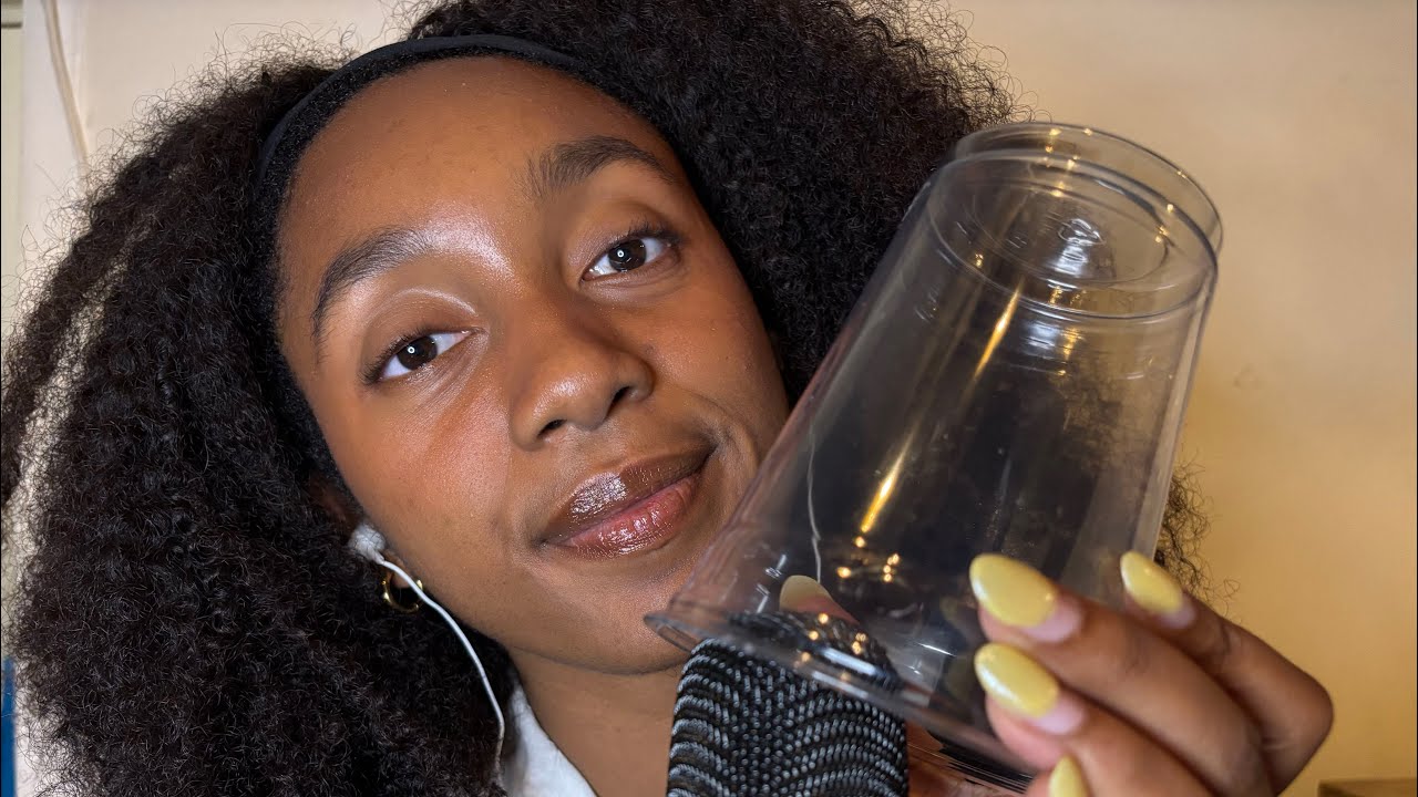 ASMR plastic cup tapping 