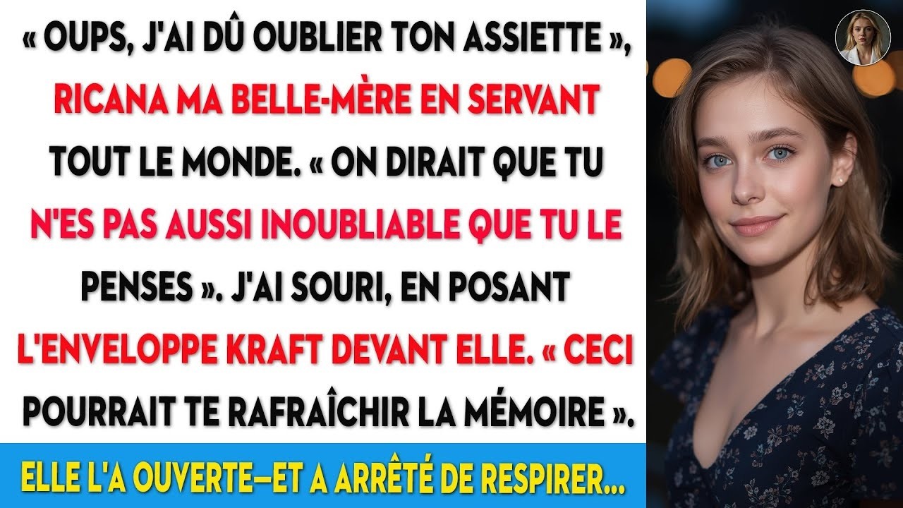 Ma belle mère ne m'a pas servi à dîner — alors je l'ai dénoncée devant toute la famille d