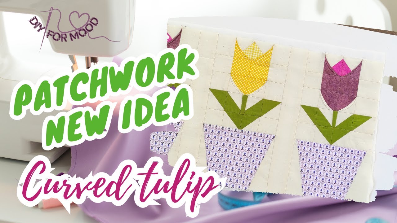 Patchwork Pattern Tulip | Beautiful Quilted Block DIY