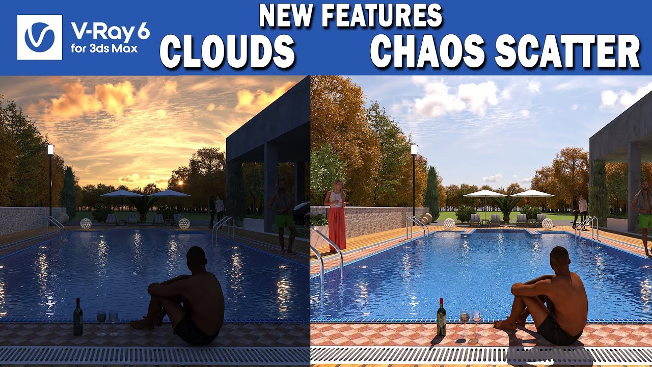 Tutorial on New Features of V-Ray 6 - | Clouds & Chaos Scatter | 3ds Max