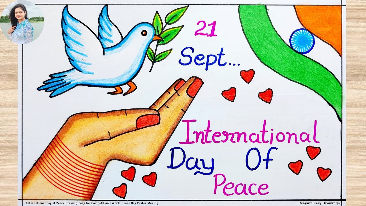 🌍 International Peace Day Drawing | Easy Peace Day Art for Kids & Beginners ✌️🕊️