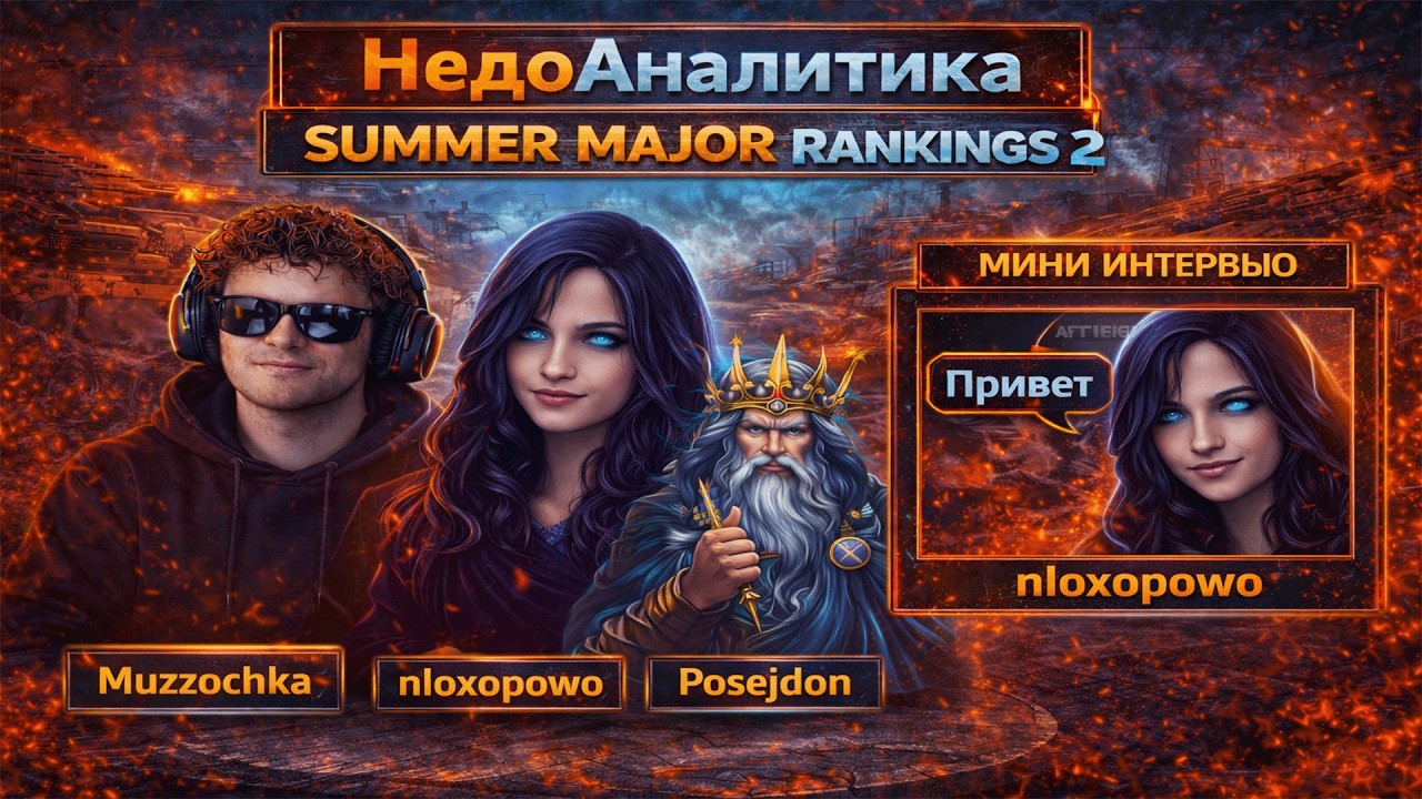 НедоАналитика + Мини - интервью с nloxopowo | Posejdon & Muzzochka & nloxopowo | Tanki Online