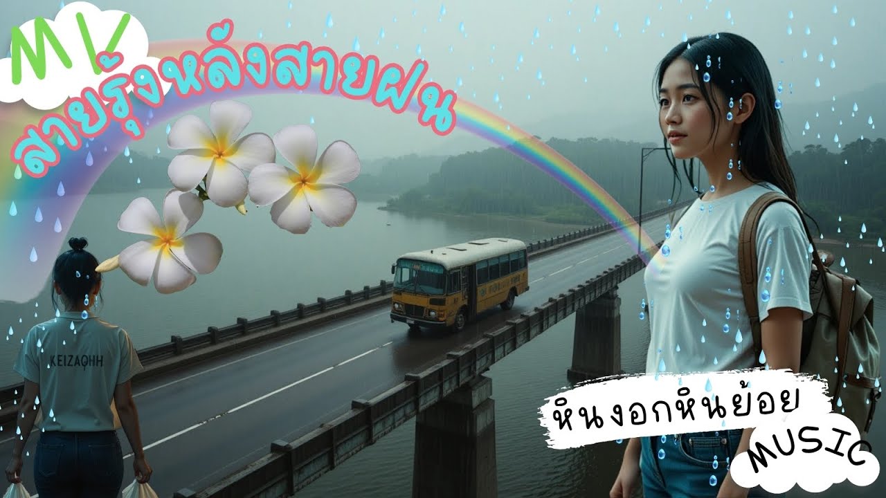 สายรุ้งหลังสายฝน  MV Music  ดอกจำปา  สาวลาว สาวลาวไกลบ้าน สาวสู้ชีวิต  จากบ้านมาไกล สายรุ้ง ฟ้าสดใส